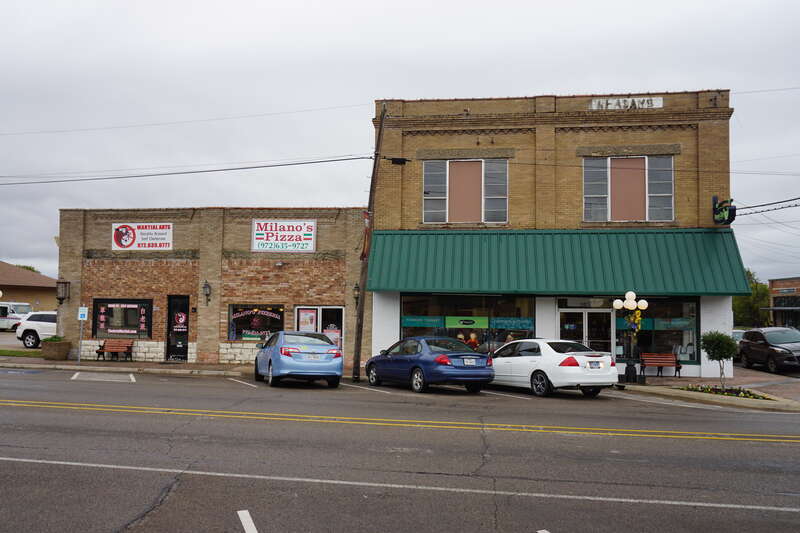 Main Street in Royse City, Texas (United States).