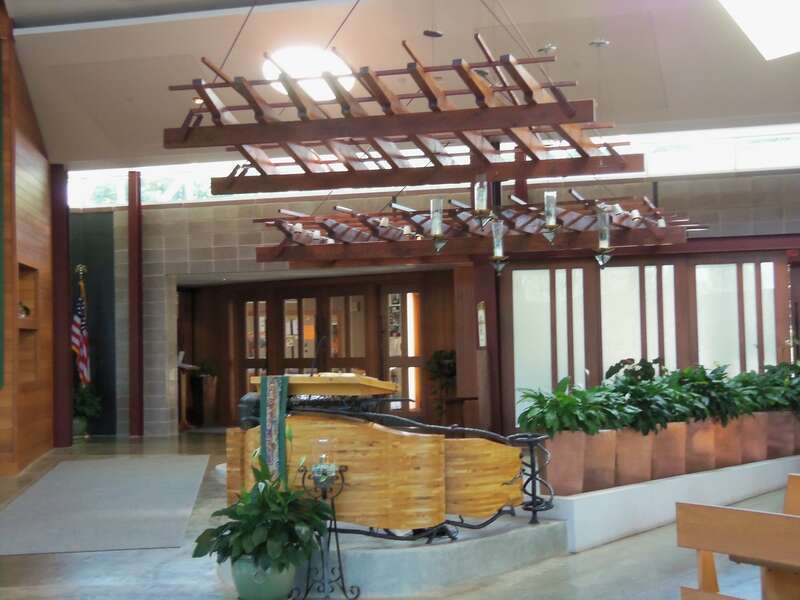 The ambo in Saint Rose of Lima Catholic Church in Gaithersburg, Maryland.