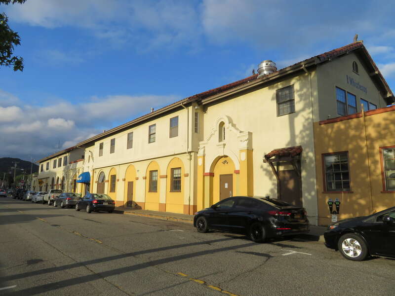 The former NWP station building at the San Rafael Transit Center in April 2018