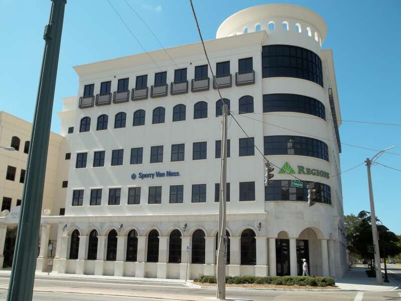 Sarasota, Florida: Dr. C. B. Wilson House site, now a Regions Bank