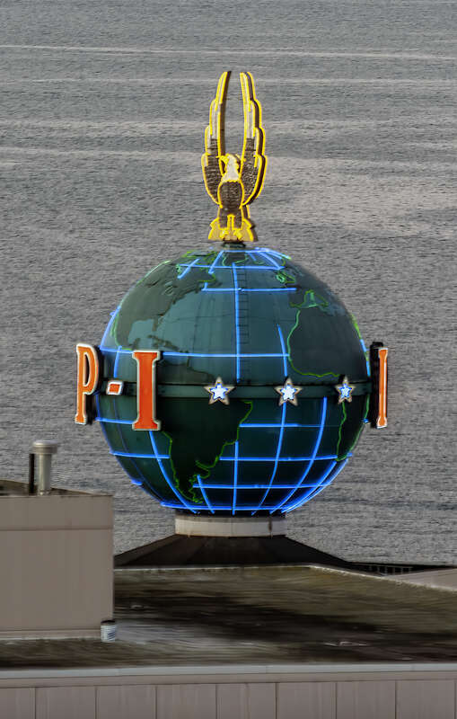 The Seattle Post-Intelligencer globe, Seattle, Washington, USA