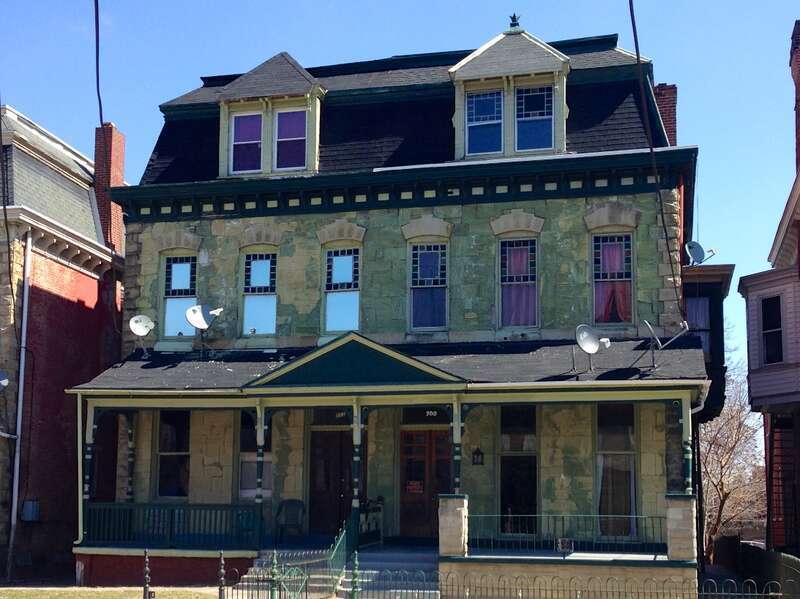 Serpentinite Facade on house on North Duke Street, Lancaster, PA.