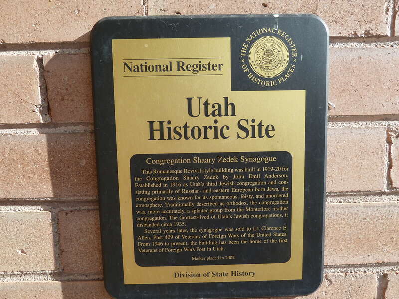 Congregation Sharey Tzedek Synagogue, 833 S. 200 East Central City