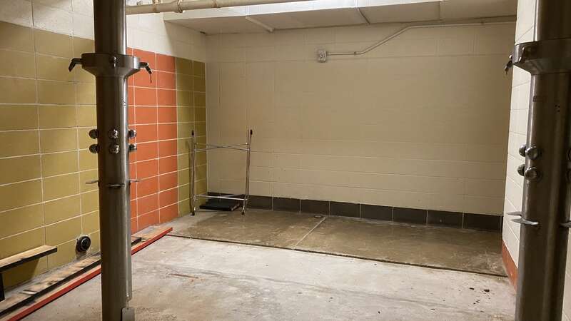 This is a Showers in the Locker Room