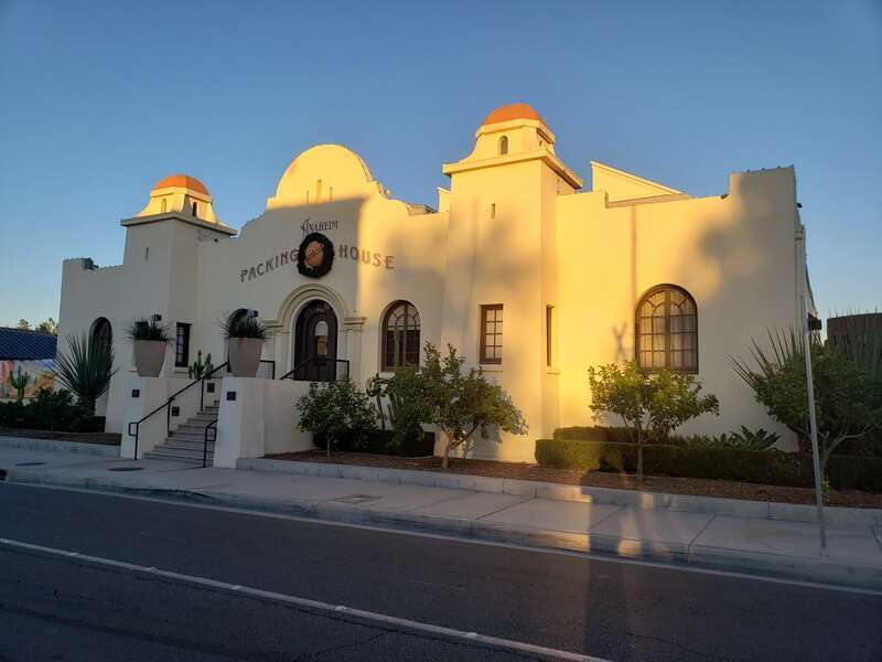 Anaheim Packing House seen from the West South West at the intersection of North Anaheim Boulevard and West Santa Ana Street