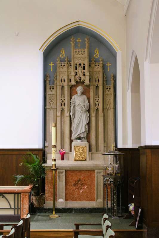 St. Joseph shrine in St. Brigid of Kildare Catholic Church in Midland, Michigan.