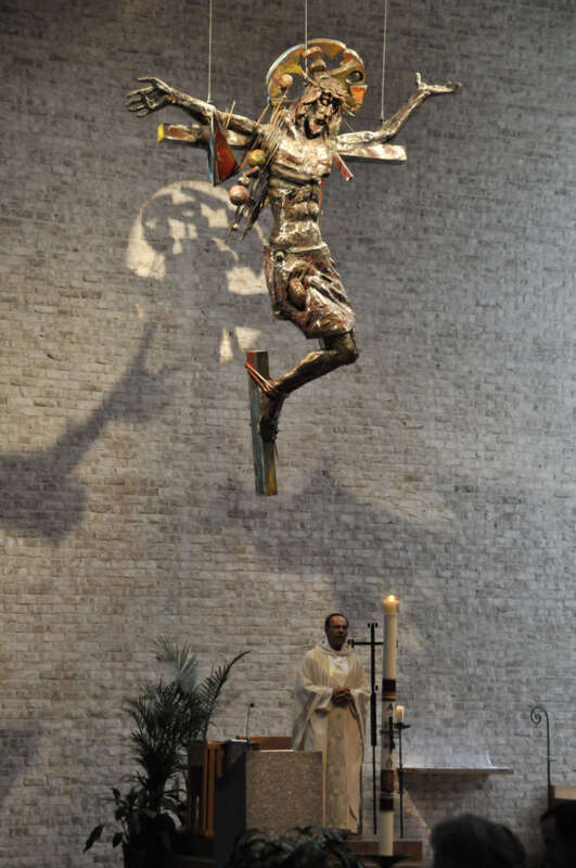 during first communion mass.