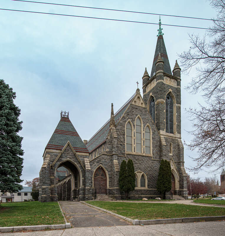 St. John's Episcopal Church, Bridgeport, Connecticut. Park and Fairfield Avenue.