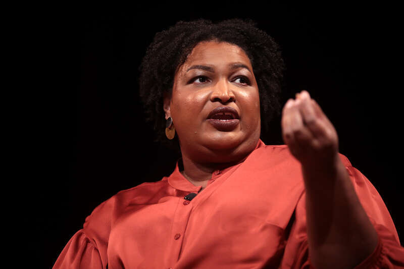 Former Minority Leader of the Georgia House of Representatives Stacey Abrams speaking with attendees at a conversation at the Mesa Arts Center in Mesa, Arizona.

Please attribute to Gage Skidmore if used elsewhere.