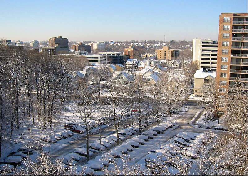 Stamford Bedford Street Shot from Hanover Hall Building