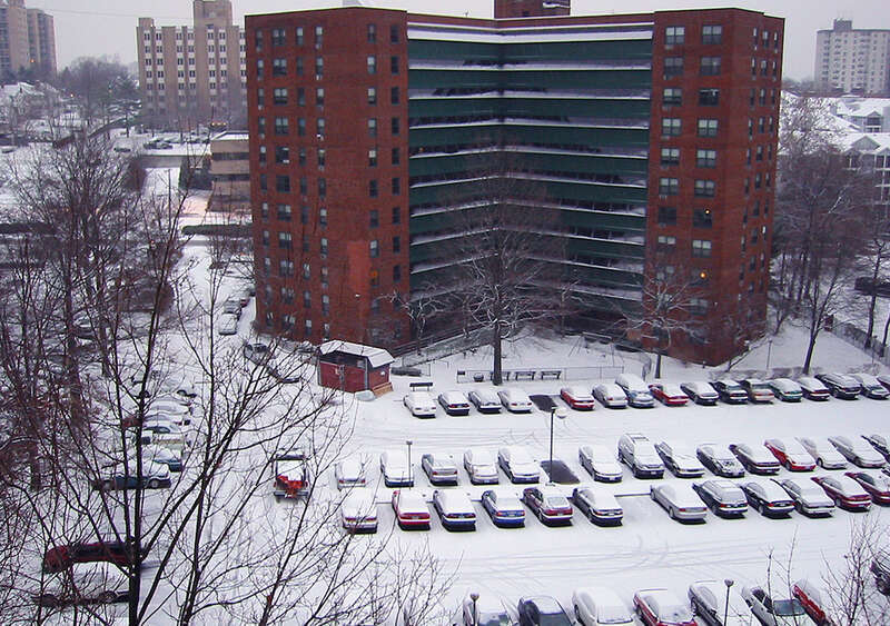Stamford Bedford Street Shot from Hanover Hall Building