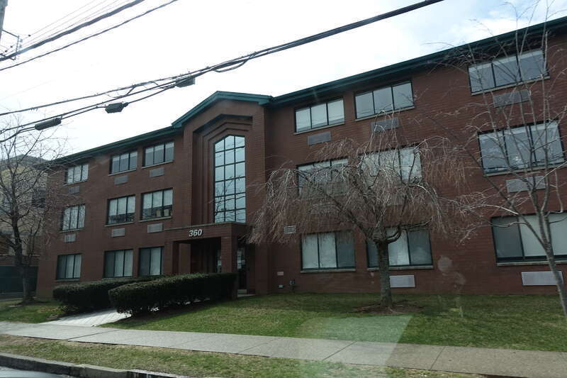 Looking at 360 Seaview Avenue near the Staten Island University Hospital North Campus, at Seaview Avenue and Simpson Street in Dongan Hills / Midland Beach, Staten Island. The building has been used by the hospital and subsidiary clinics.