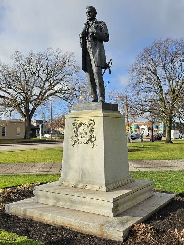 Statue of Ulysses S. Grant at Hackley Park in Muskegon, Michigan