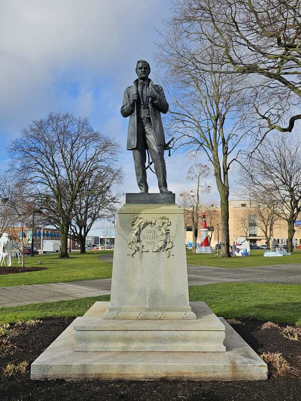 Statue of Ulysses S. Grant at Hackley Park in Muskegon, Michigan