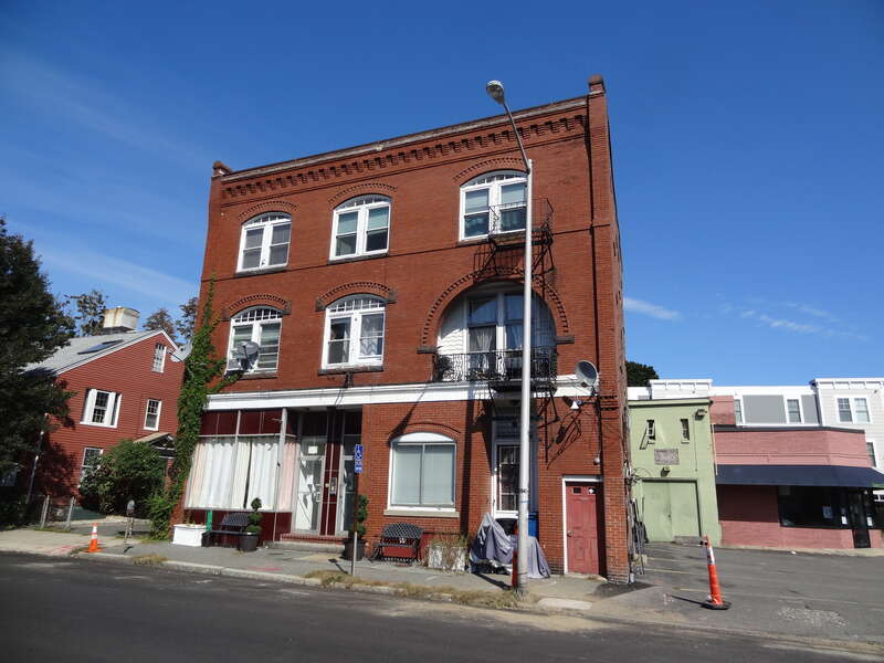 Stopford Block, 1887 
(Architect unknown)
7-9 Railroad Ave 
Beverly, Massachusetts
Massachusetts Cultural Resource Information System: BEV.285 

&quot;Stopford's Central Block&quot; was home to the wholesale and retail fish business of State Senator William