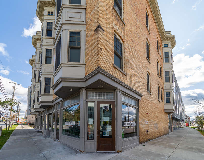 Sylvester Apartment Building, corner view. Syracuse, New York.