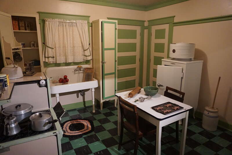 The 1928 Kitchen in the Historic Period Rooms exhibit at The Grace Museum in Abilene, Texas (United States).