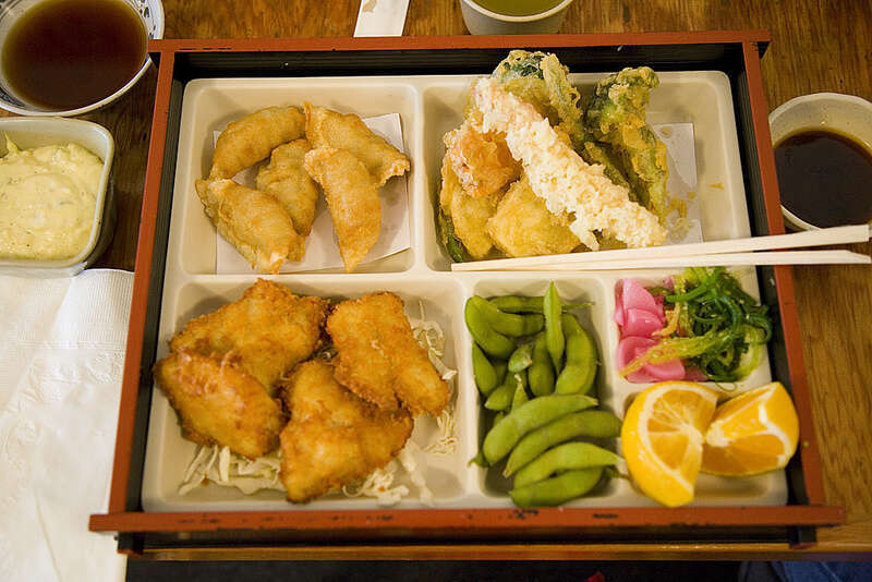 Gyoza, White Fish Fry, and Tempura served with soup, salad, rice and soy beans.
Akaihana Japanese Restaurant
22560 Foothill

Hayward, Ca