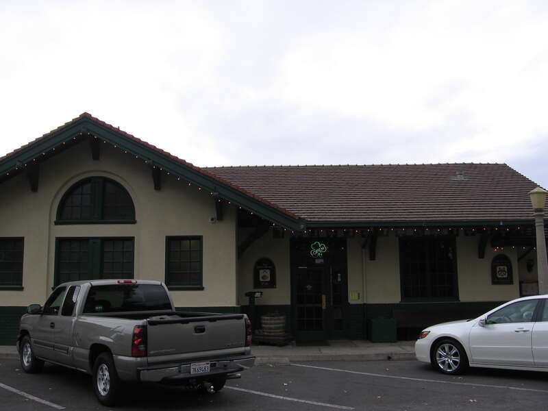 The old Turlock Southern Pacific station in Turlock, California, USA has been turned into &quot;Wellington Station&quot; a British Pub and Railroad themed restaurant.  It is at East Main Street and South Golden State Boulevard.(further info)