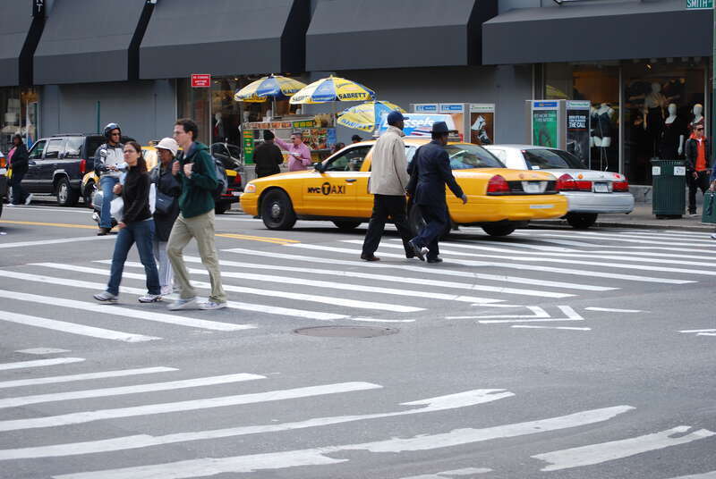 This photo is of Wikis Take Manhattan goal code S7, Crosswalk-Zebra, stripes w/ no outer lines.