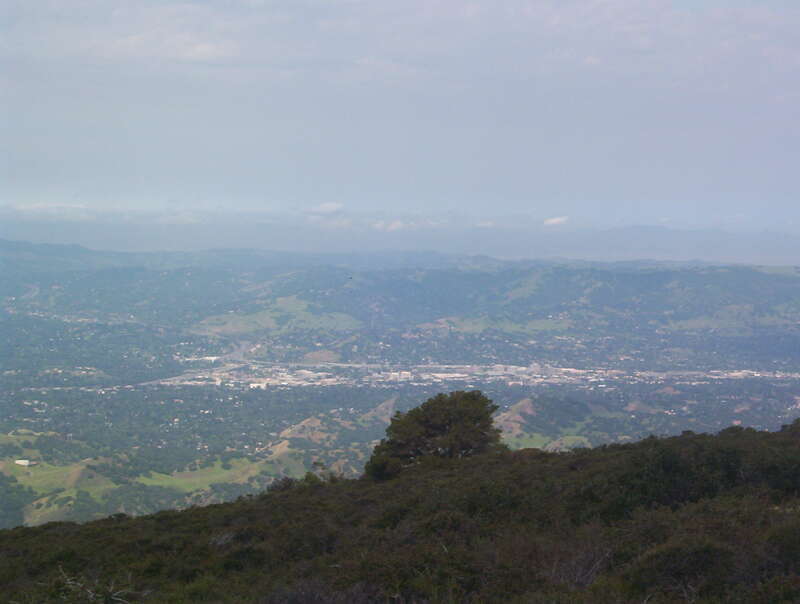 Picture shows the I-680/24 interchange. Walnut Creek, California is in the middle, Alamo to the south, and Pleasant Hill to the north.
