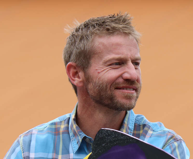 Zach Swearingen, a politician from Pueblo, Colorado. Here he is shown riding a float in the 2023 Colorado State Fair parade in Pueblo on August 26, 2023.