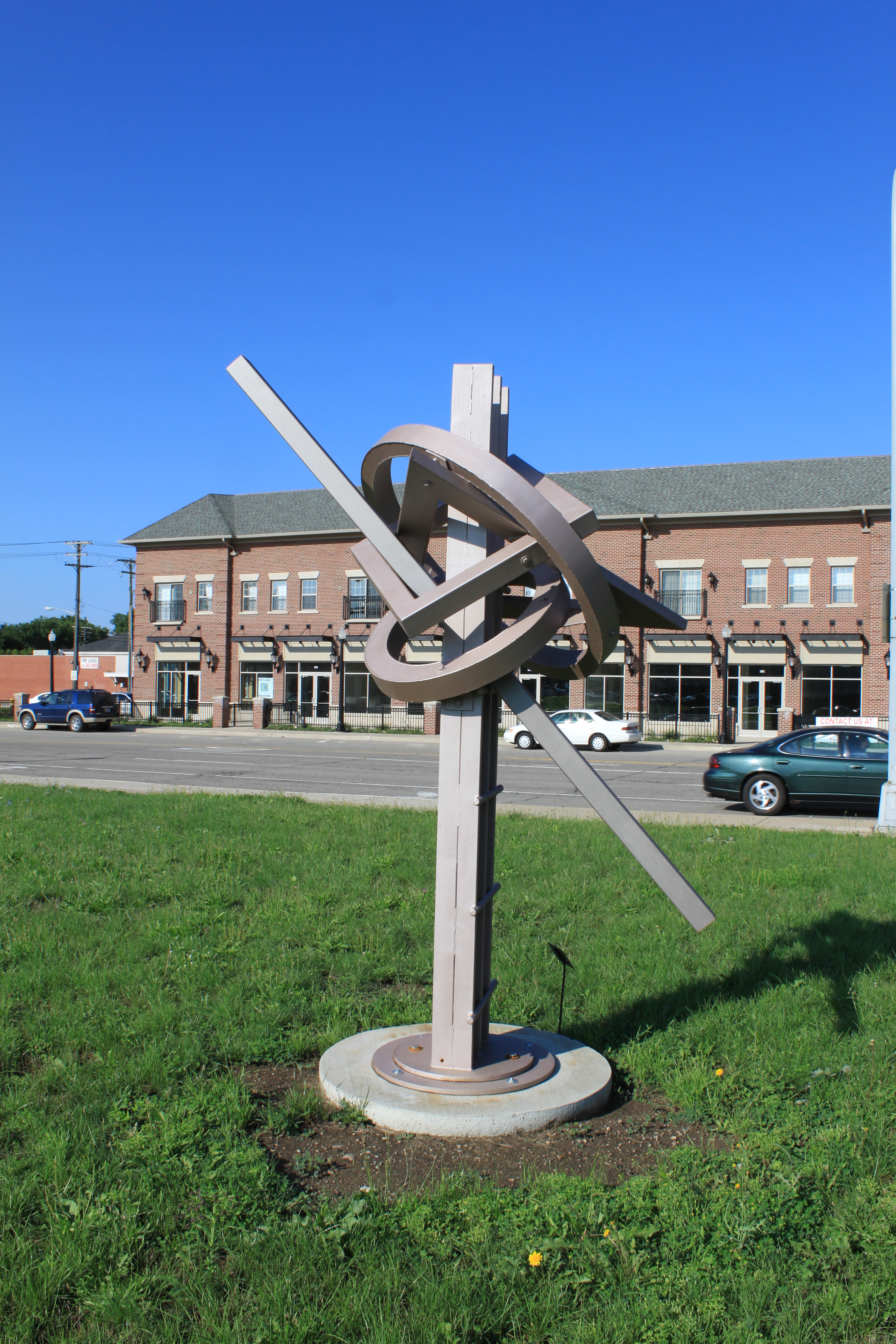 &quot;Gateway&quot; sculpture,  Michigan Avenue, at South Military, Dearborn, Michigan