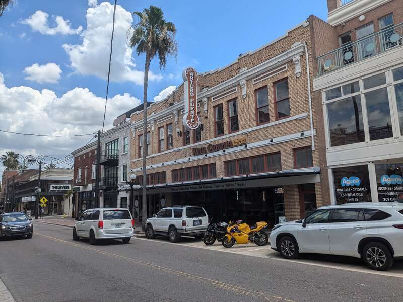 Retail building in Ybor City, with a neon cigar advertising sign