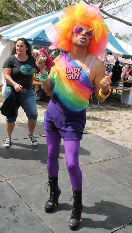 Folks dancing to DJ ____ at Tea Dance Stage at South Florida Pridefest at Holiday Park in Fort Lauderdale, FL on Sunday afternoon, 11 March 2012 by Elvert Barnes Photography