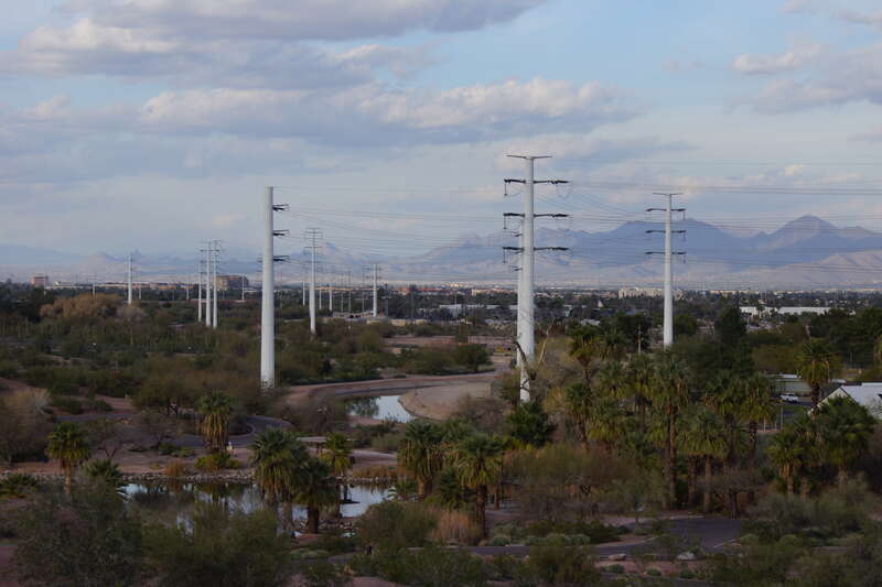 2014, View N, The New Crosscut Canal, Scottsdale and McDowell Mountains, Arizona