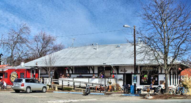 The old 'Chapel Hill' Depot in Carrboro, North Carolina.  Now a bar called &quot;The Station.&quot;