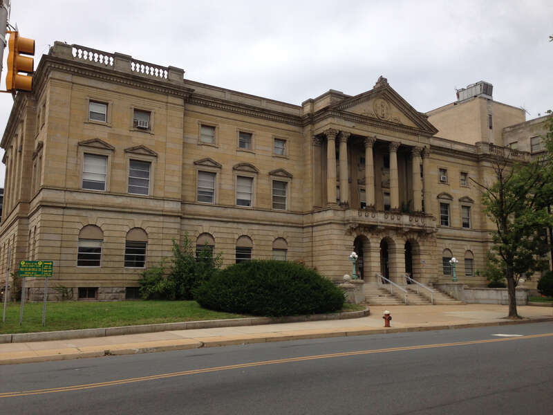View of Mercer County Court House in Trenton, New Jersey from the east