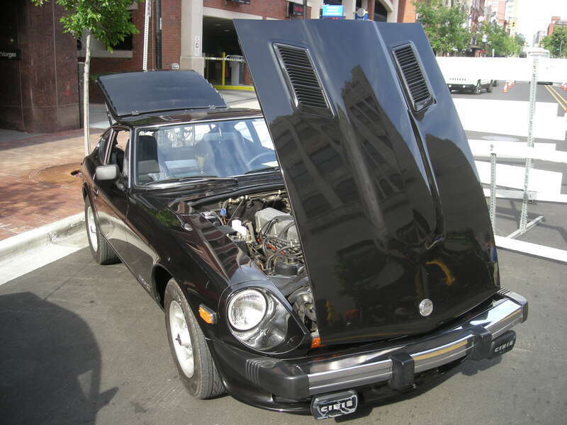 A 1978 Datsun 280Z &quot;Black Pearl&quot; at the 2014 Rolling Sculpture Car Show in Ann Arbor, Michigan (United States).