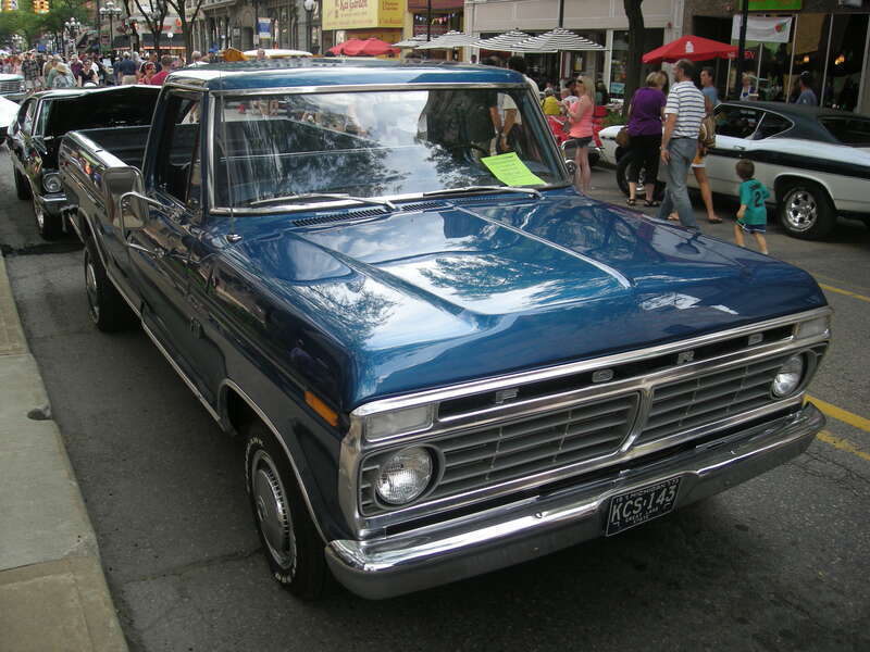 A 1973 Ford Ranger at the 2014 Rolling Sculpture Car Show in Ann Arbor, Michigan (United States).