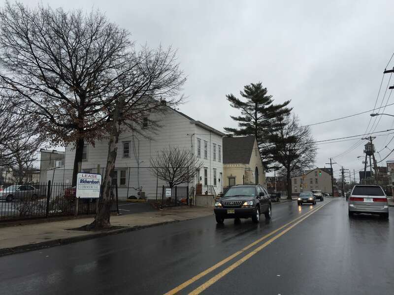 View southeast along Olden Avenue (Mercer County Route 622) near Prince Street in the East Trenton section of Trenton, New Jersey