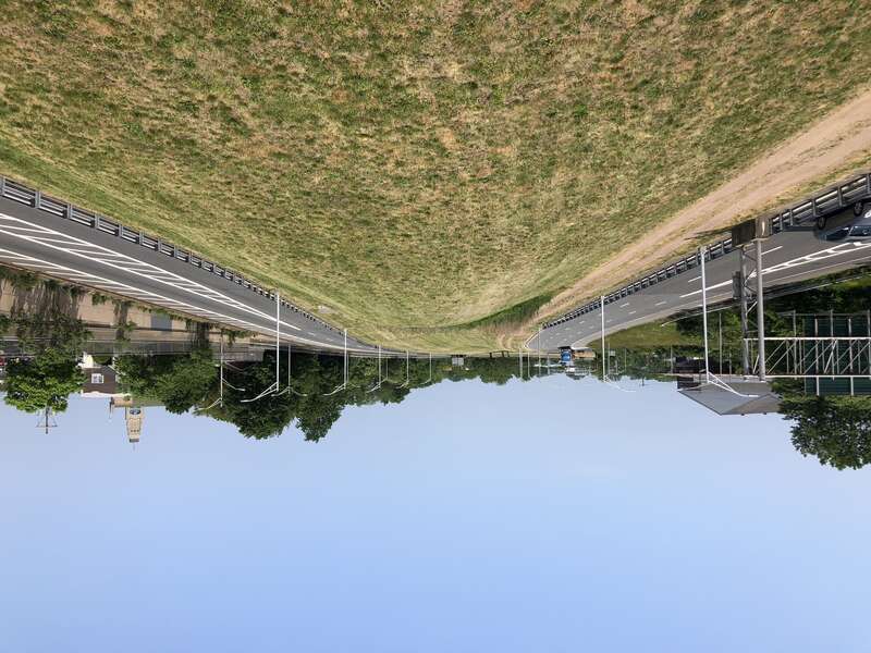 View west along Interstate 278 (Union Freeway) from the overpass for Union County Route 616 (Brunswick Avenue) in Elizabeth, Union County, New Jersey
