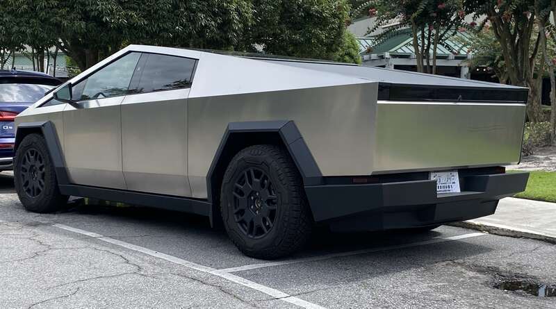 2024 Tesla Cybertruck photographed in Hilton Head Island, South Carolina.