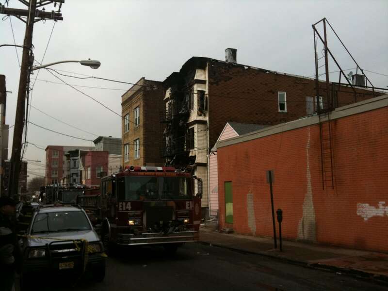 A house on 40th Street between Bergenline Avenue and Kennedy Boulevard in Union City, New Jersey that was damaged by a fire on the morning of March 10, 2010. Photo by Luigi Novi. This photo may be used for any purpose, provided that the photographer