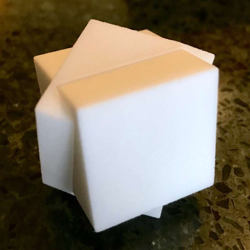 3D-printed Prince Rupert Cube