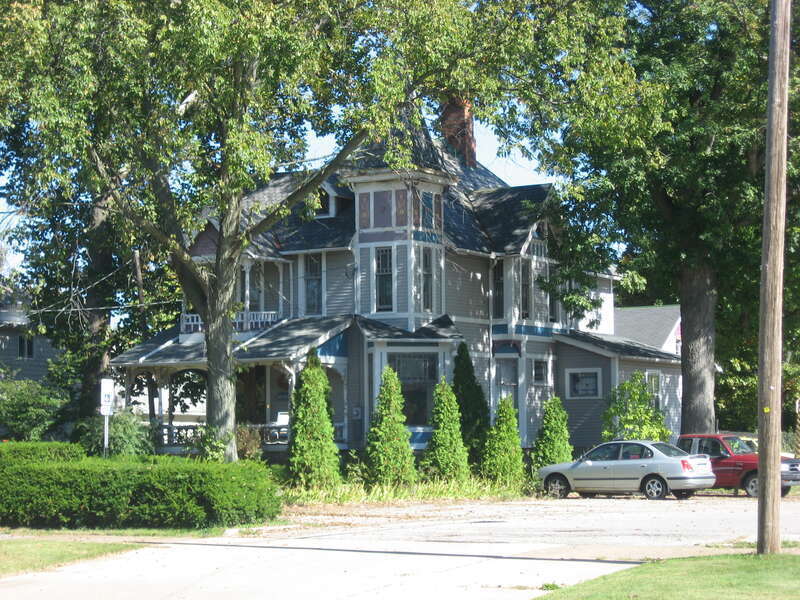 Front of the A.R. Webber House, located at 251 Washington Avenue in Elyria, Ohio, United States.  Built in 1891, it is listed on the National Register of Historic Places.