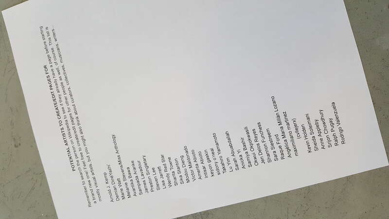 Artists of Color editathon, Wikipedia