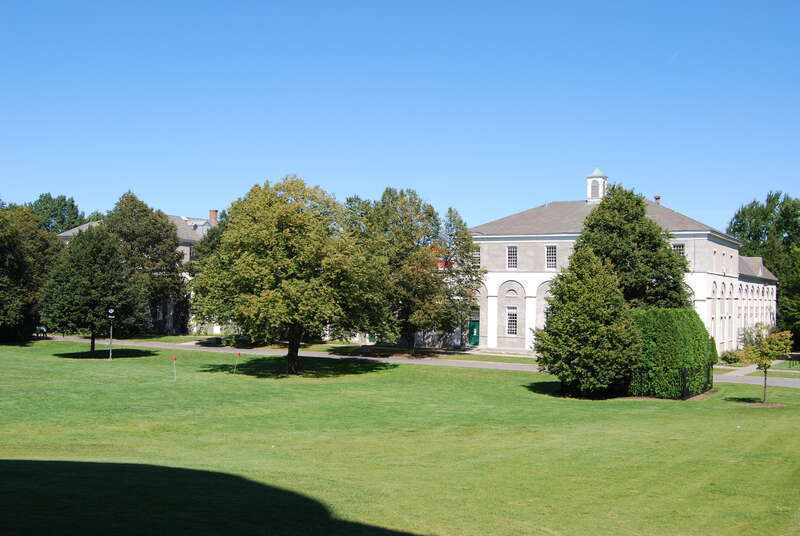 Taylor Music Center (left) and the Arts Building on the campus of Union College in Schenectady, New York, United States