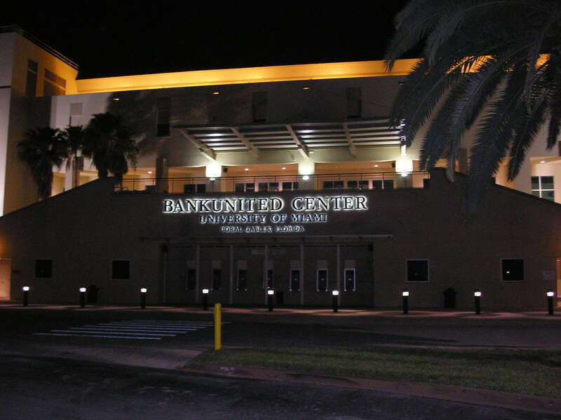 Watsco Center on the University of Miami campus in Coral Gables, Florida