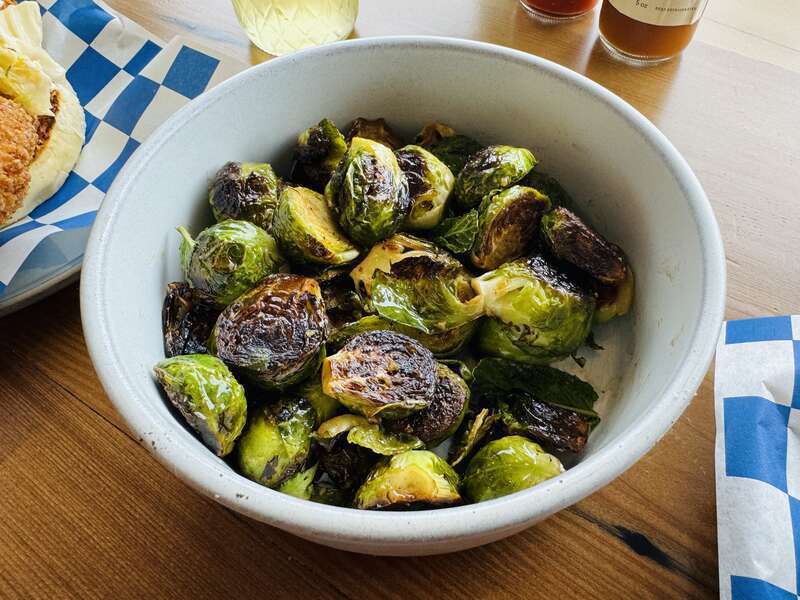 Bagna cauda Brussels sprouts at Belfare, Petaluma, California