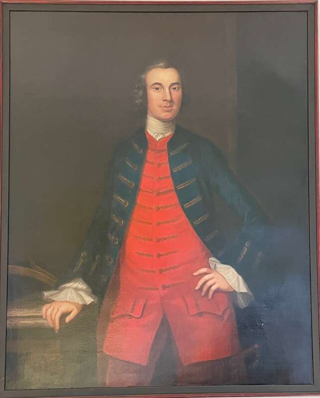 Benjamin Tasker Jr. by John Wollaston in the Belair Mansion, Bowie, MD