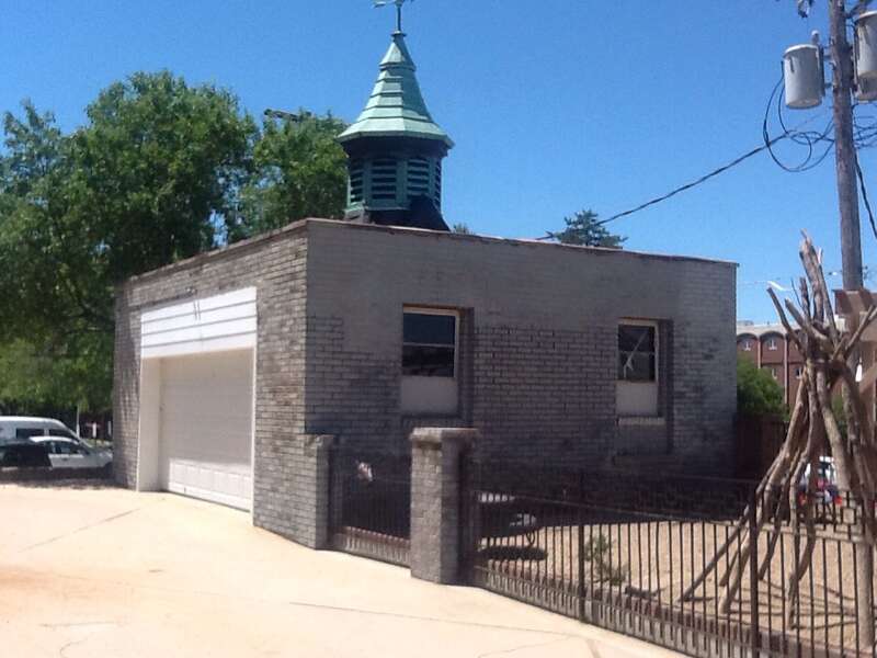 Even the garage at the Bradford-Pettis House has a tower!
