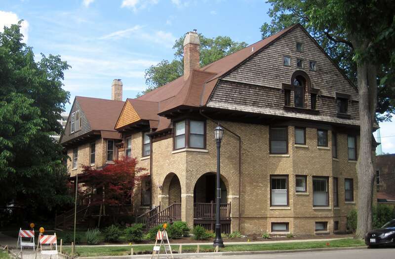 The Building at 1401-1407 Elmwood Ave in Evanston (1890). It was built by a missionary in 1890 who rented out the units.






This is an image of a place or building that is listed on the National Register of Historic Places in the United States of
