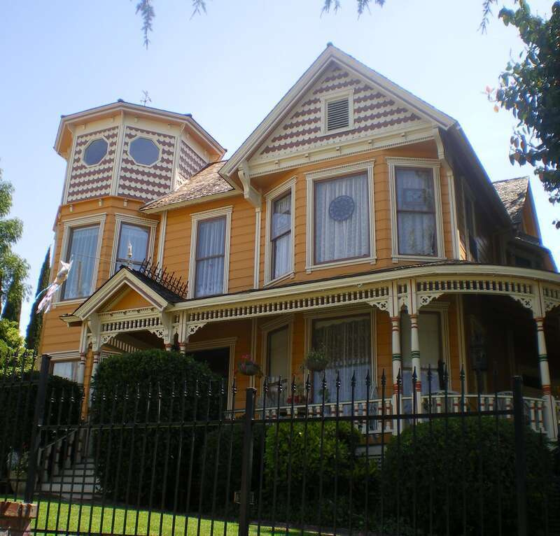 Home of C.W. Harvey, corner of Painter &amp;amp; Beverly, Whittier, California, c. 1888