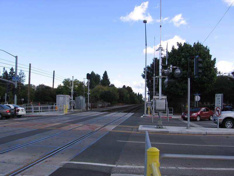 The site of the former Castro (Caltrain station) in Mountain View, California.