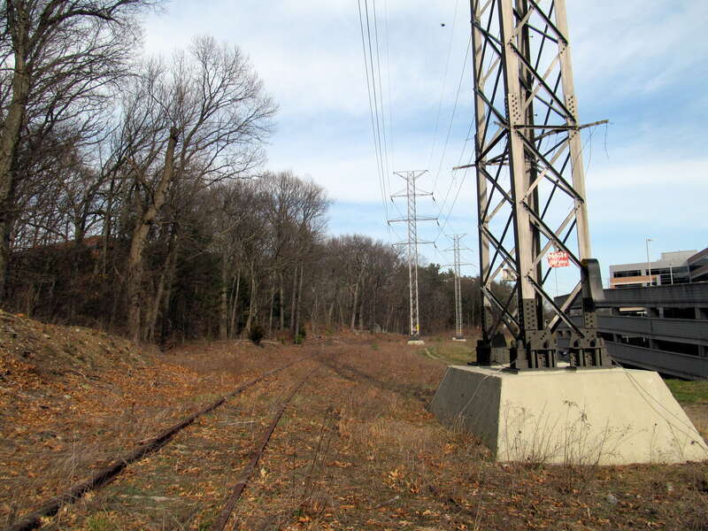 Central Massachusetts Branch ROW in Weston, Massachusetts in April 2017